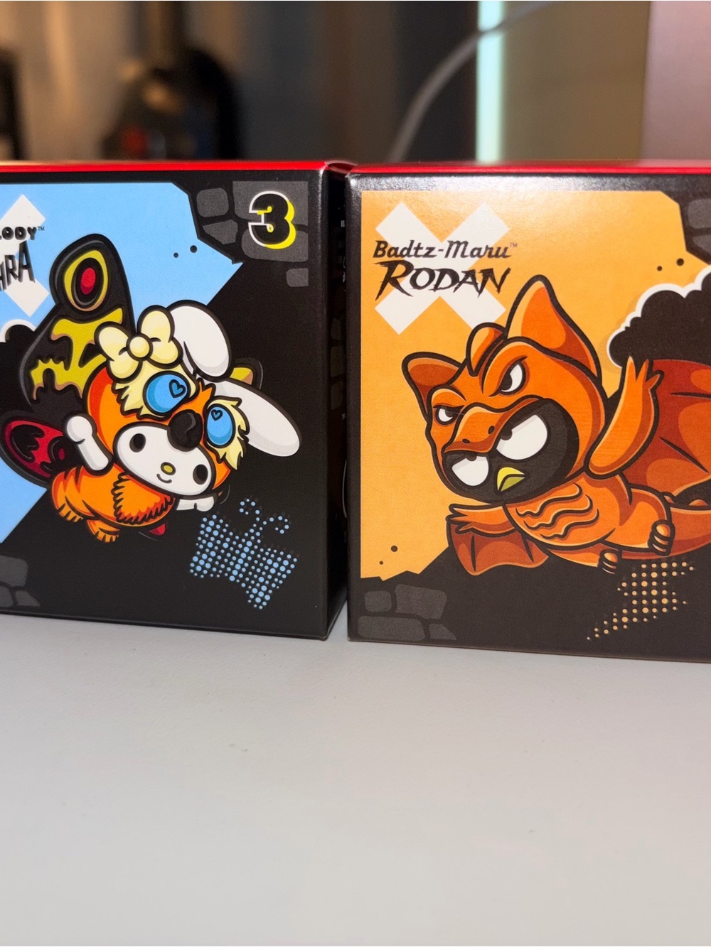 Hello Kitty Badtz-Maru x Rodan Orange Collectible Figure Set